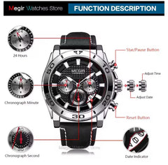 Megir 2094 Gents Chronograph watch